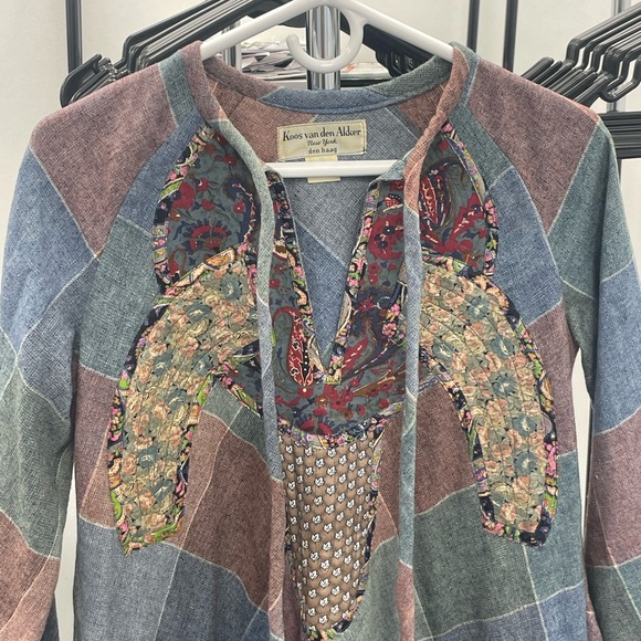 Vintage 1980s Patchwork Koos Van Den Akken New York Dress - Small - Picture 3 of 12